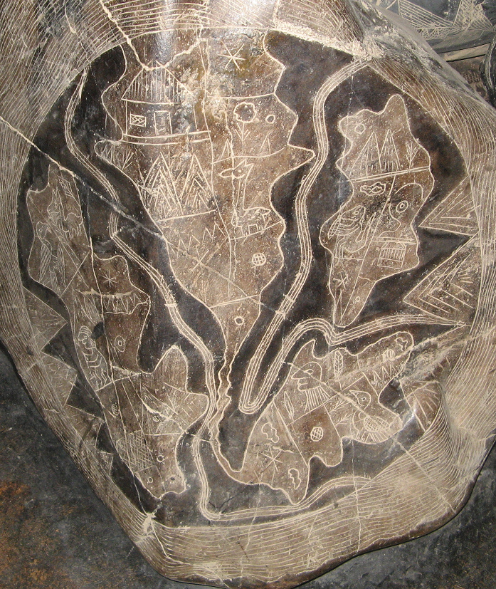 World map, close-up