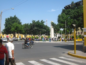 Central square
                            ("plaza de Armas") in Ica, Peru