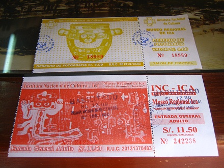The entrance tickets