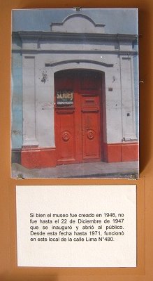 Der erste Ort des Regionalmuseums an der
                    Lima-Strasse 480 in Ica, Peru