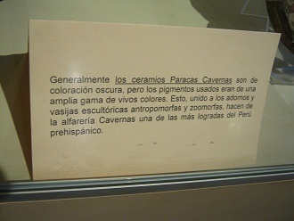 Text �ber die Keramiken der Paracas-Kultur