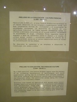 Texte
                        �ber die Paracas-Kultur in Spanisch und
                        Englisch