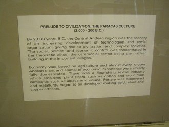 Text �ber die Paracas-Kultur auf
                          Englisch
