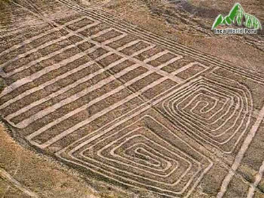 L�neas de Palpa, el dibujo del reloj del
                          sol con espirales rect�ngulas
