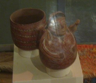 Ceramic figurines of Chincha
                                    culture, close-up