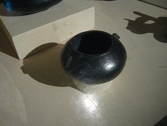 Black ceramic bowl of Inca
                                  culture