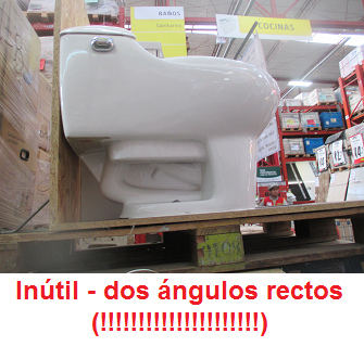 Taza in�til en el MaestroCenter
                                    en San Miguel con un tubo in�til con
                                    2 �ngulos rectos