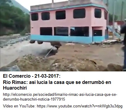 La casa en Huarochir� est�
                  en la zona de dique y el r�o toma la casa 01
