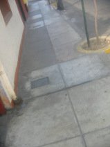 Miraflores, Jir�n Porta, formaci�n de la
                      acera