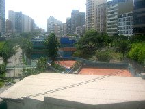 Miraflores, Malecon 28 de Julio, Sicht auf
                        Tennispl�tze des Tennisclubs "Terrazas de
                        Miraflores"