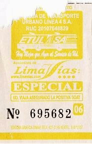 Gelbes Busbillet der Busfirma
"Etulasa" Gelbes
Busbillet der Busfirma "Etulasa"