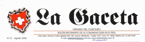 Miraflores: Schweizer Club, Briefkopf