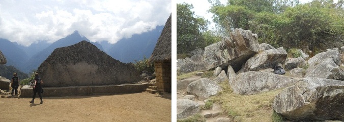 Machu Picchu: piedra sagrada y otra
                                cantera con piedras planas gigantes