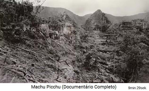 Bingham in Machu Picchu 1912: Bewachsene Zone mit Terrassen 01