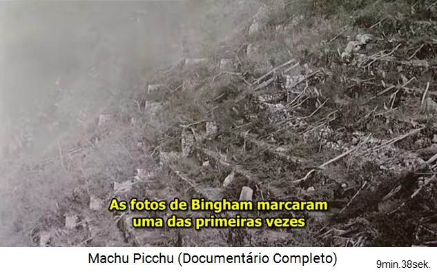 Bingham in Machu Picchu 1912: Auf den weitl�ufigen Landwirtschaftsterrassen sind die B�ume bereits geschlagen