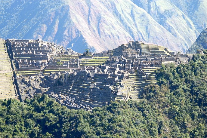 Die Aussicht vom Putucusi-Berg aus auf Machu Picchu
