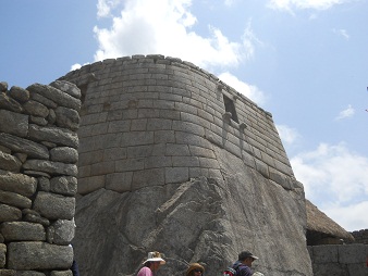 Machu Picchu, der Sonnentempel, die Sicht von unten