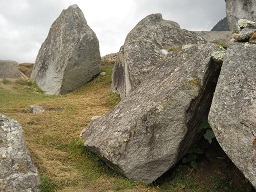 Der grosse Steinbruch von Machu Picchu: Steine mit geschnittenen, flachen Fl�chen