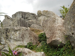 Der grosse Steinbruch von Machu Picchu. Steinechaos