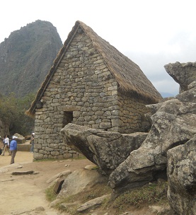Machu Picchu, una de las casitas de la zona de                    la piedra sagrada
