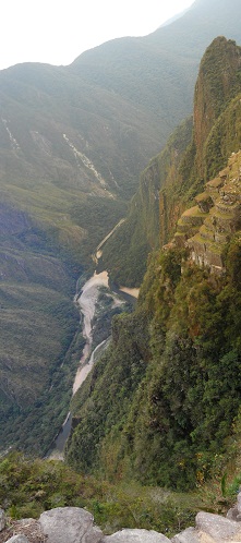 Sicht auf das Urubambatal, Panoramafoto