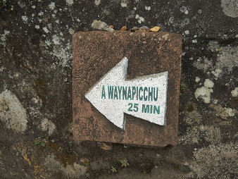Wegweiser Waynapicchu 25 Minuten