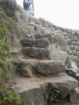 Weiler Huaynapicchu, unregelm�ssige Treppen und Terrassen