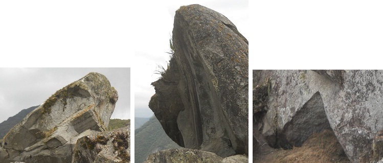 Der grosse Steinbruch von Machu
                                Picchu mit Steinen mit geraden Fl�chen,
                                gebogenen Fl�chen und rechten Winkeln