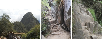Machu
                                Picchu: Die Wanderung auf den Hausberg
                                Huaynapicchu (Waynapicchu) mit
                                unregelm�ssigen Treppen