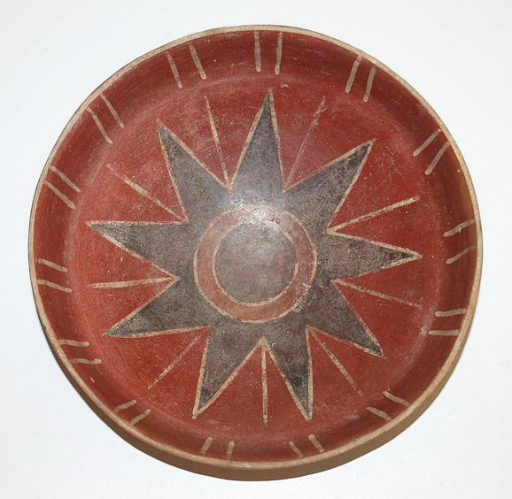 Ein Stern in einer
Schale, Nasca-Keramik Ein Stern in einer Schale,
Nasca-Keramik
