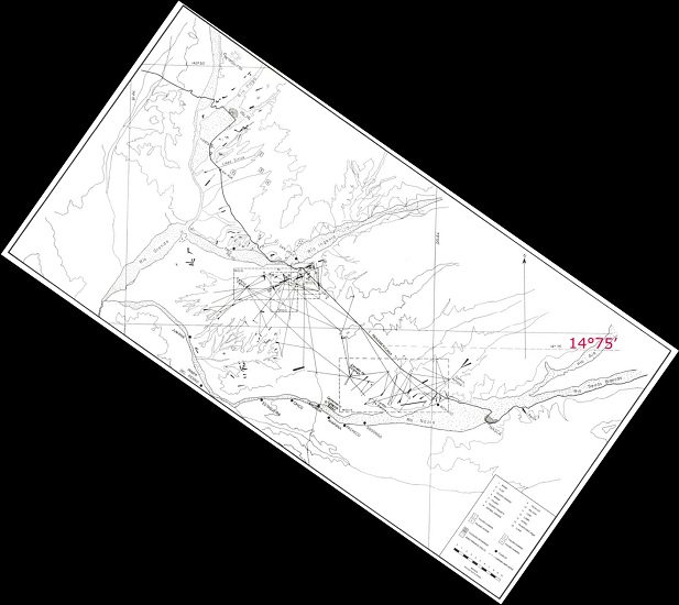 ... then the map is coming out like this, but a big
                cross of lines is not indicated. The cross of lines is
                becoming a guessing game...