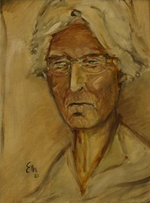 Painted portrait of Maria Reiche
of the 1980s about Painted portrait of Maria Reiche of
the 1980s about