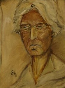 Painted portrait of Maria Reiche
of the 1980s about Painted portrait of Maria Reiche of
the 1980s about