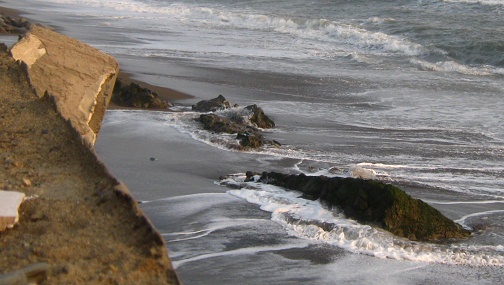 Muros en el mar, primer plano