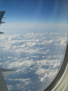 Wolkengebirge und Dunst