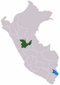 Mapa del Per� con el
                        departamento de Hu�nuco