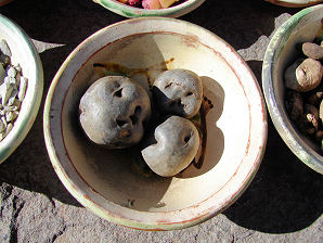 Papas (patatas) azul marinas