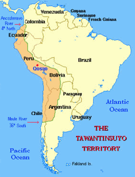 Imperio de los Incas
                        (Tahuantinsuyo, Tawantinsuyo), extensi�n m�xima,
                        mapa 01