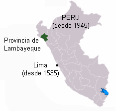 Mapa del Per� con la posici�n de
                                  Lambayeque