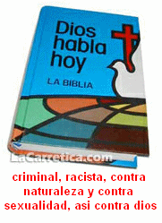 Ejemplo de una
                          biblia don el t�tulo: "Dios habla
                          hoy"