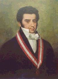 Manuel Lorenzo de Vidaurre con el
              "Plan del Per�"