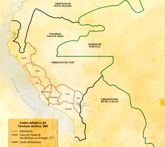 Mapa del
                      Per� en 1803