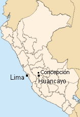 Mapa del Per� con
                          Lima, Huancayo y Concepci�n