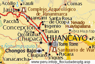 Mapa de la regi�n
                          de Huancayo y Concepci�n