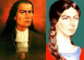 T�pac Amaru y su mujer Micaela
                            Bastidas