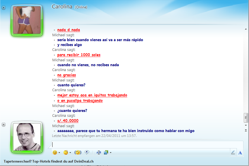 Carolina
                quiere 40,000 soles