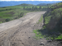 Feldweg, Felder und Andenketten