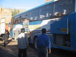 Terminal de bus de Chankas, el bagaje