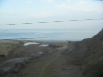 Panamericana in
Nord-Peru zwischen Mancora und Tumbes,
Meeresbucht Panamericana in Nord-Peru zwischen Mancora
und Tumbes, Meeresbucht