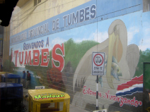 Tumbes, Wandbild "Willkommen in
Tumbes" ("Bienvenidos a Tumbes") Tumbes, Wandbild "Willkommen in
Tumbes" ("Bienvenidos a Tumbes")
